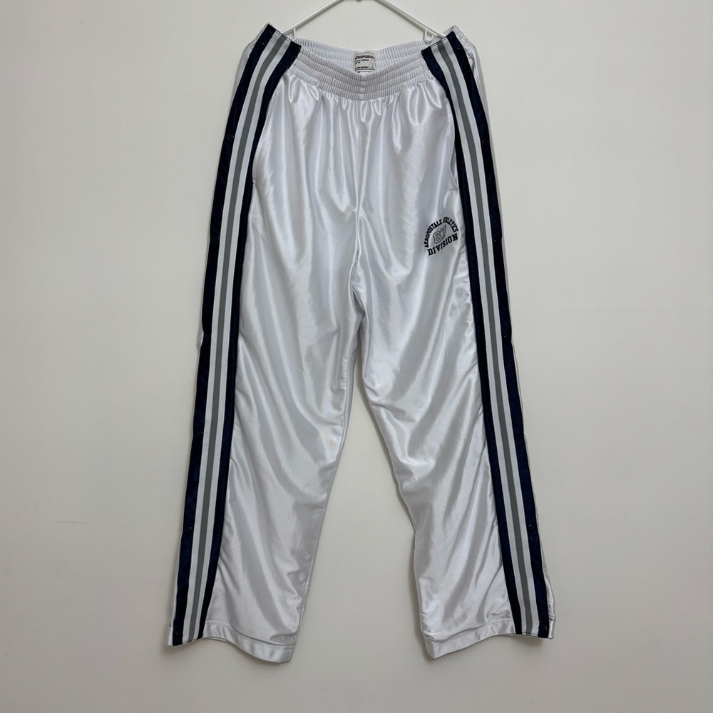 Vintage Aeropostale Limited Edition White Tear Away Side Snap Basketball Pants